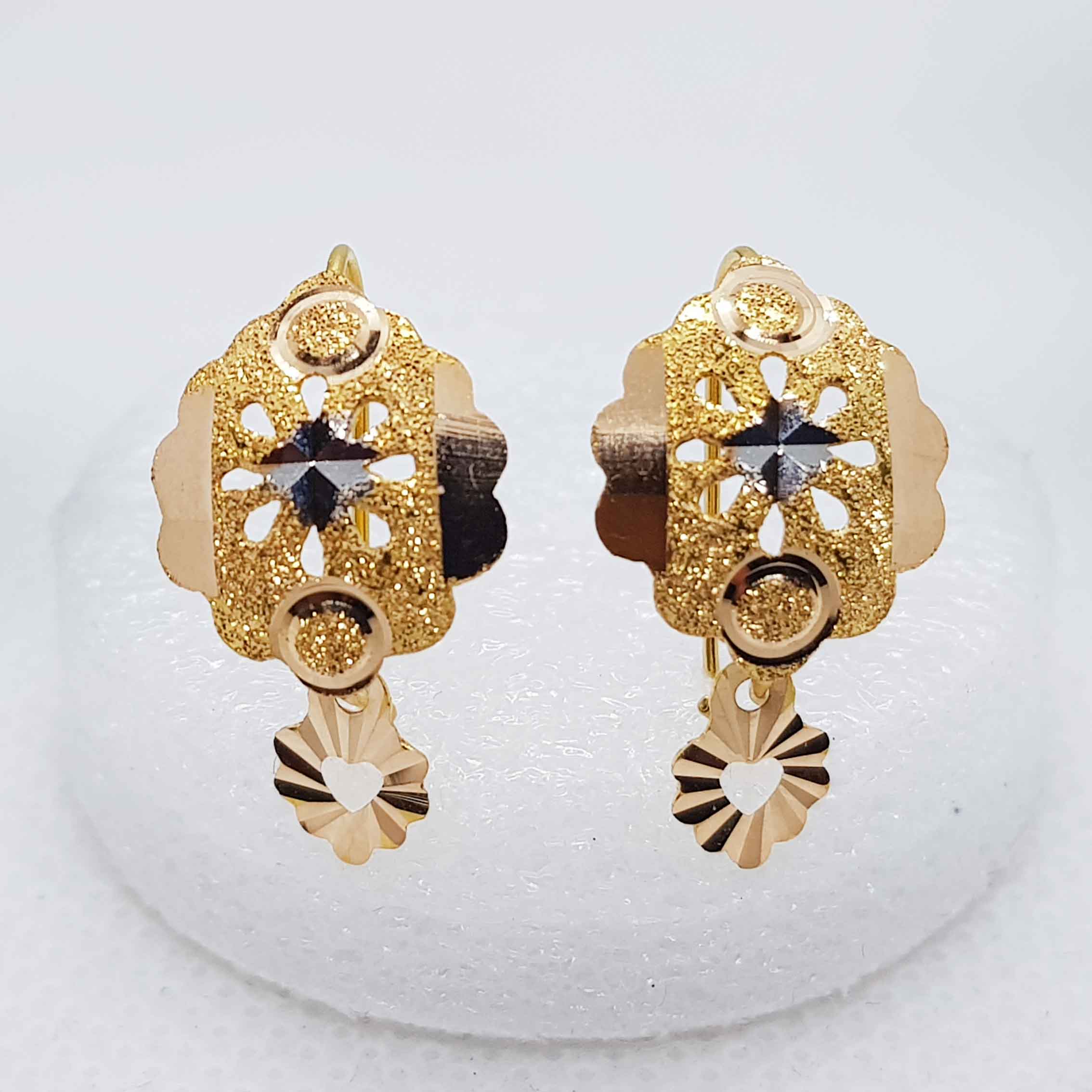 Round Shape Gold Earrings For Women