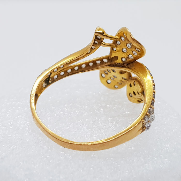 Stylish Turkish Engagement Gold Ring