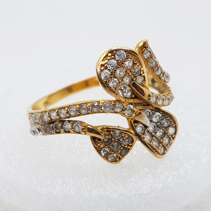 Stylish Turkish Engagement Gold Ring