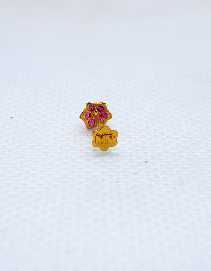 Purple Star Nose Pin for Bridal