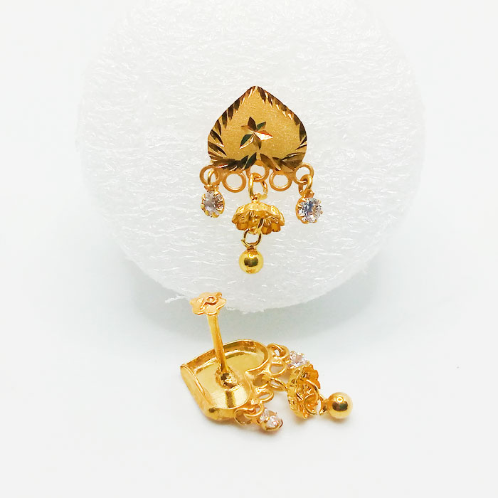 Heart Shape Gold Tops With Jhumki