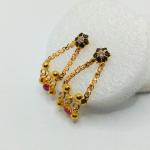 Stylish Black Stone Gold Tops with Chains