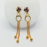 Stylish Gold Tops with Blue Stones and Chains