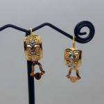 Gold Earrings Clip Lock with Stylish  for Ladies