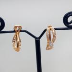 Gold Ladies Earrings Clip Lock Jewelry