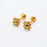 Ladies Stoneless Gold Tops in Flower Design