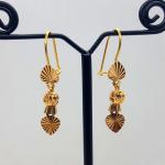 Love Gold Earrings With Heart 