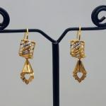 Stylish Gold Earrings With Heart 