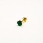 Green Stone Gold Nose Pin