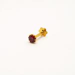 Red Stone Gold Nose Pin