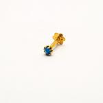 Feroza Small Stone Gold Nose Pin