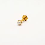 Small Pearl Stone Gold Nose Pin