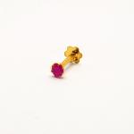 Small Pink Stone Gold Nose Pin