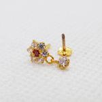 Star Shape Gold Nose Pin with 
