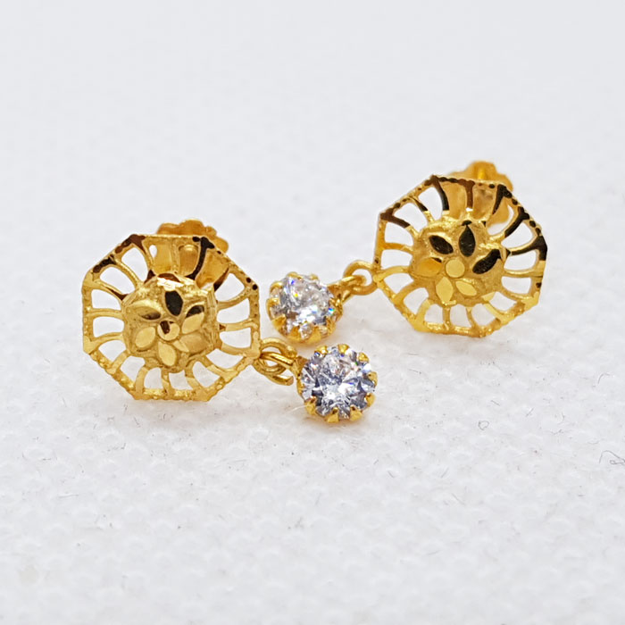 Gold Tops for Women in Floral Design
