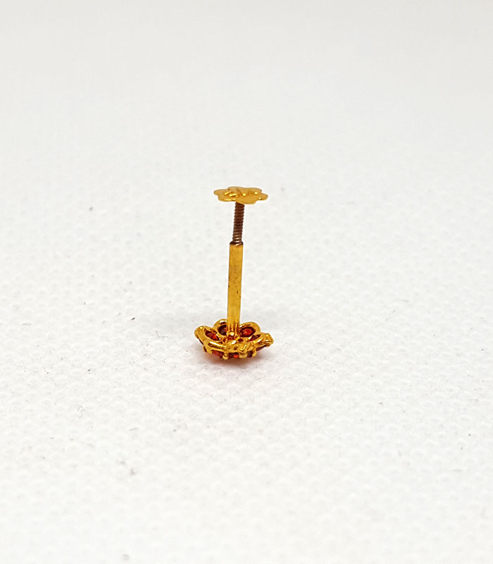 Latest Red Ruby Nose Pins
