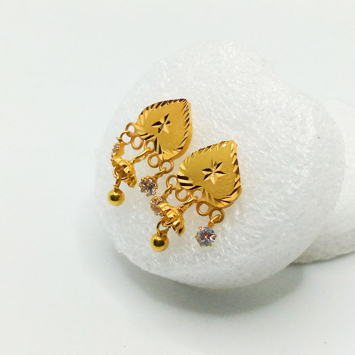 Heart Shape Gold Tops With Jhumki