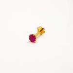 Pink Stone Gold Nose Pin