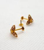 Triangle Gold Tops in Coffee zircon
