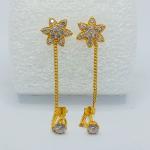 Star Shape Gold Tops with White Stones