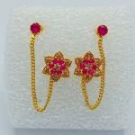 Pink Star Shape Gold Tops with Chain