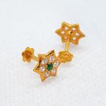 Stars Shape Green  Gold Tops