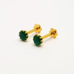 Single Green  Stone Gold Tops